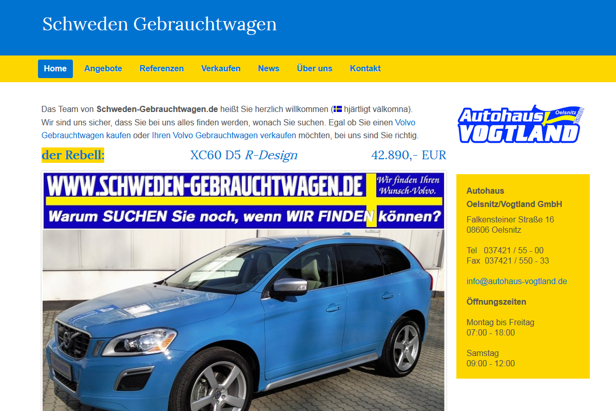 Autoservice Homepage erstellen